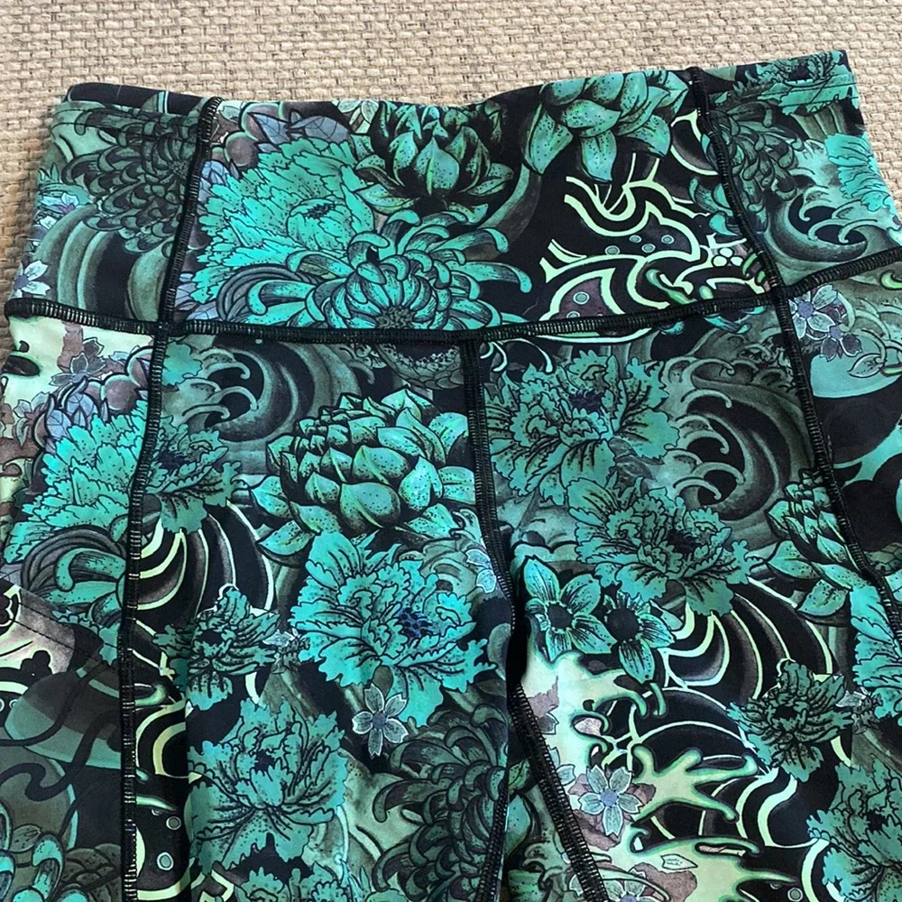 Lululemon Fast & Free 7/8 Tight II 25” Nulux Memoir Multi Green sz6 - Picture 7 of 9